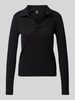 G-Star Raw Slim Fit Longsleeve mit V-Ausschnitt Black