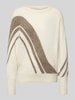 ICHI Relaxed fit gebreide pullover met alpaca, model 'KAMARA' Offwhite