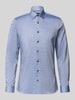 OLYMP No. Six Super Slim Fit Businesshemd aus Baumwoll-Mix Marine
