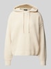 Vero Moda Geribde pullover met capuchon, model 'NEAT' Offwhite