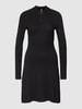Only Kleid mit Troyer-Kragen Modell 'DEE' Schwarz