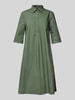 Christian Berg Woman Selection Knielanges Hemdblusenkleid mit 1/2-Arm Oliv