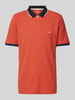 Fynch-Hatton Regular Fit Poloshirt mit Kontrastbesatz Koralle Melange