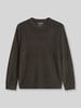 Marc O'Polo Pullover aus Baumwollmix mit weicher Strukturoptik Dunkelbraun