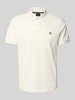 MCNEAL Poloshirt met labelstitching Ecru