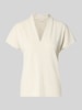 FREE/QUENT Regular Fit Bluse mit V-Ausschnitt Modell 'Yrsa' Offwhite