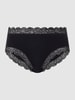 Hanro Hipster mit Spitzenbesatz Modell 'Cotton Lace' Black