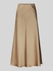 Neo Noir Midirok met plooien, model 'Bovary' Beige