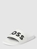 BOSS Slides mit Label-Print Modell 'Kirk' Weiß