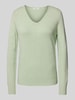 Christian Berg Woman Regular Fit Strickpullover mit V-Ausschnitt Lind Melange