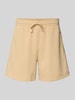 CHAMPION Relaxed Fit Sweatshorts mit Logo-Badge Modell 'Sustainable' Beige