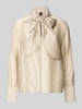 Stefanel Schluppenbluse aus Lyocell-Mix Modell 'BOW SHIRT' Beige