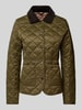 Barbour Steppjacke mit aufgesetzten Taschen Modell 'DEVERON' Oliv