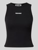 Review Tanktop mit Label-Stitching Black