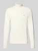 Tommy Hilfiger Regular fit coltrui van een mix van katoen en kasjmier Offwhite