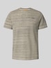 camel active Regular fit T-shirt met ronde hals, model 'Melange' Lichtgrijs