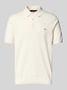 Tommy Hilfiger Regular Fit Poloshirt mit Logo-Stitching Ecru