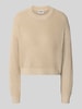 NOISY MAY® relaxed fit pullover van katoenmix model 'Maysa' Zand