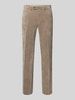 Christian Berg Men Slim Fit Cordhose mit Bügelfalten Beige