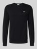 Lacoste Regular Fit Strickpullover aus Baumwoll-Mix  Black