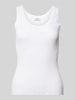 Esprit Tanktop in Ripp-Optik Weiss