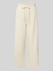 Soyaconcept Spodnie dresowe z szeroką nogawką i tunelem model ‘Banu’ Złamany biały