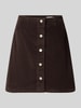 VERO MODA spódnica mini o kroju regular fit z mieszanki bawełny model 'ETTA' Czekoladowy