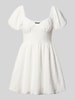 Gina Tricot mini-jurk met bloemige stitching met gaatjes Offwhite