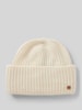 Fraas Beanie mit Label-Detail Offwhite