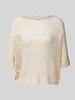 ZABAIONE Gebreide pullover met ajourpatroon Beige