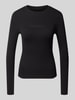 GUESS Jeans Longsleeve o kroju skinny fit z mieszanki bawełny Czarny