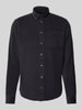 Casual Friday Regular Fit Cordhemd mit Button-Down-Kragen Modell 'ANTON' Marine