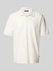 MAERZ Muenchen Regular Fit Poloshirt mit V-Ausschnitt Hellgrau