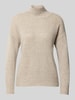 0039 Italy Strickpullover aus Kaschmir-Mix mit Woll-Anteil Modell 'Nina' Taupe Melange
