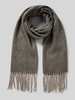 Barts Sjaal met rafels Middengrijs gemêleerd