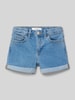Mango Regular Fit Jeansshorts im 5-Pocket-Design Hellblau