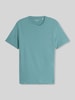 Tom Tailor Regular Fit T-Shirt aus reiner Baumwolle mit Logo-Stitching Blau