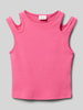s.Oliver RED LABEL Slim Fit Tank Top mit Cut Outs Pink