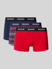 HUGO Slim Fit Trunks aus Baumwoll-Mix im 3er-Pack Rot