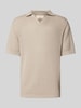 Jack & Jones Premium Poloshirt mit Lochmuster Modell 'PAULIN' Offwhite