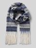 Pieces Schal mit Fransen Modell 'MARLA' Bleu Melange