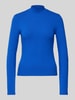 Vero Moda Shirt met lange mouwen en opstaande kraag, model 'MARY' Blauw