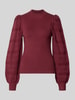 VERO MODA Pullover mit Puffärmeln Dunkelrot