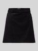 mbyM Minirok in corduroy look, model 'Marlie' Zwart