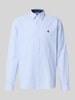 MCNEAL Regular Fit Freizeithemd aus reiner Baumwolle Bleu