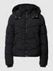 Pieces Gewatteerd jack met capuchon Zwart