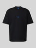 Hugo Blue T-Shirt mit Label-Badge Modell 'Nieros' Black