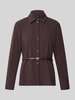 Armani Exchange Hemdbluse mit integriertem Gürtel Dunkelbraun