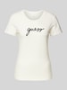 Guess T-Shirt mit Label-Print Modell 'CARRIE' Weiss