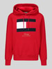 Tommy Hilfiger Hoodie mit Logo-Print Rot
